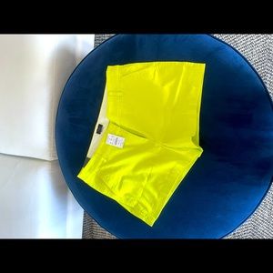 Neon Yellow J Crew Shorts